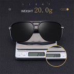 Oversized men's polarized mirror sunglasses with goggle-style design, ideal for driving and outdoor sun protection by Plush Fashion Hub