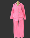 Beaded Long Sleeve Top & High-Waist Pant Set