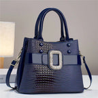 Lizard Patterned Mini Bucket Crossbody Bag with Zipper