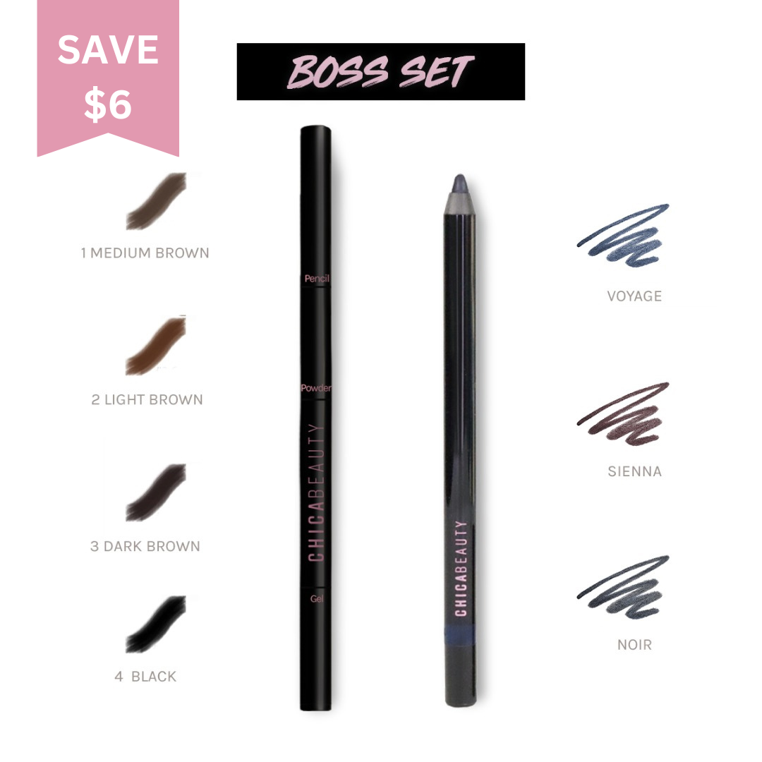 BOSS/JEFA Eye Duo Set - Gel Eyeliner & 3-in-1 Brow Chica Beauty 28.00