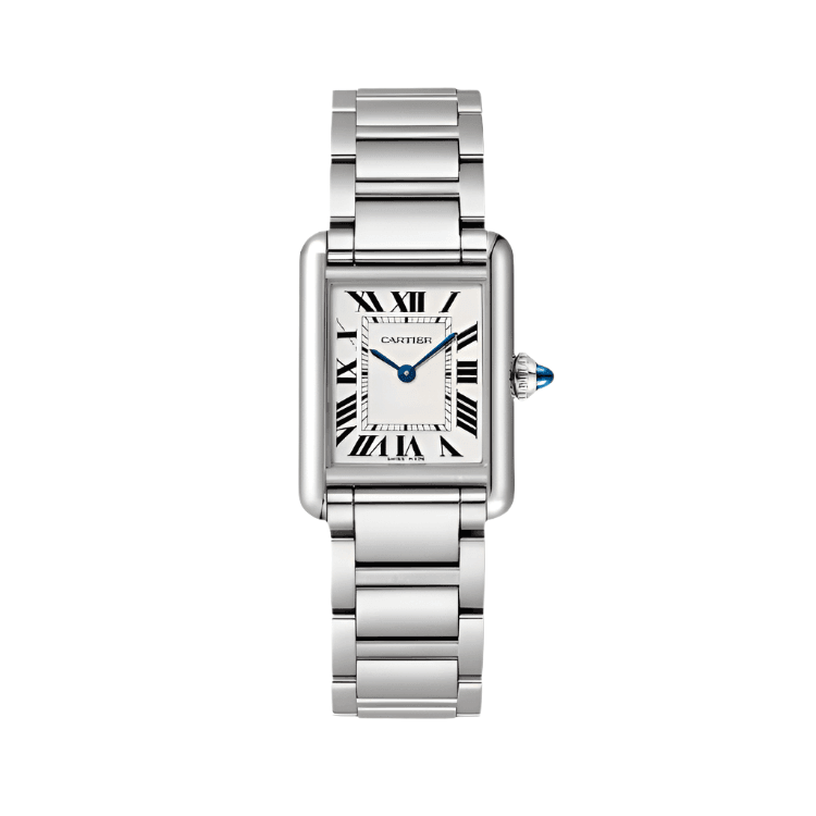 Cartier Tank Must de Cartier Watch, Small Model, High Autonomy Quartz Movement, Steel Supra Sneakers