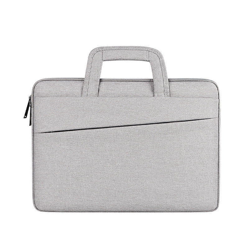 Pi-Mart laptop business briefcase showing a sleek black design with a handle and zipper closure, ideal for professional use.
