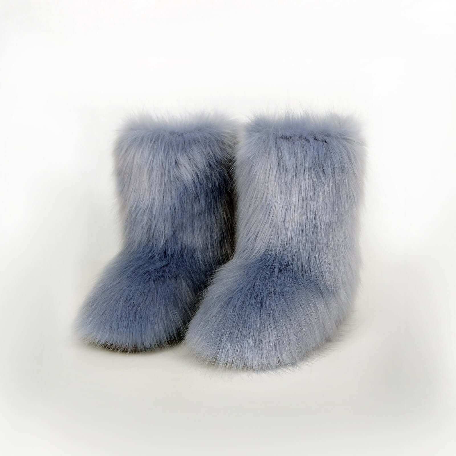 Thermal Fuzzy Platform Boots - Plush Fashion Shop #