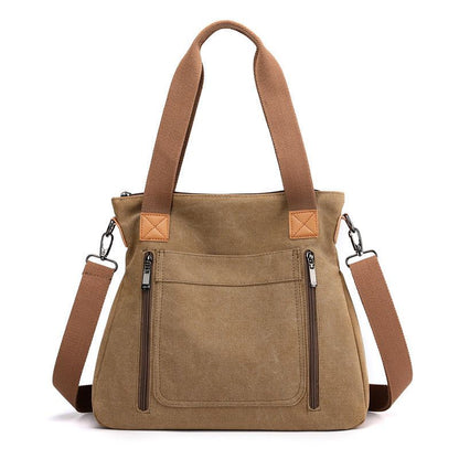 Women Large-capacity Canvas Casual Shoulder BagsBe stylish and organized with our Women's Large-capacity Canvas Casual Shoulder Bags. Made with soft canvas fabric, this bag is perfect for business or casual outingHandbagsPlush Fashions ShopPlush Fashion Shop