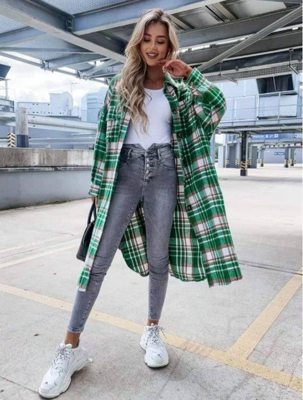 New Style Lengthened Plaid Shirt Women's ClothingExperience style and comfort with our New Style Lengthened Plaid Shirt! Made from 30%-50% cotton, this shirt features a classic check pattern and long sleeves for a ShirtPlush Fashions ShopPlush Fashion Shop