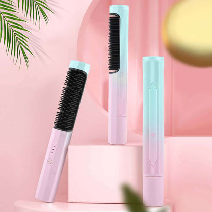 Straightening Comb Rechargeable Hair Wireless StraightenerSay goodbye to messy hair, frizz, and heat damage with our Rechargeable Hair Wireless Straightener! With 30 seconds of rapid heating and gentle temperature options, Beauty & HealthPlush Fashions ShopPlush Fashion Shop