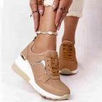 Eprolo City Chic Mesh Platform Sneakers with breathable mesh upper and chunky sole for casual style and comfort.