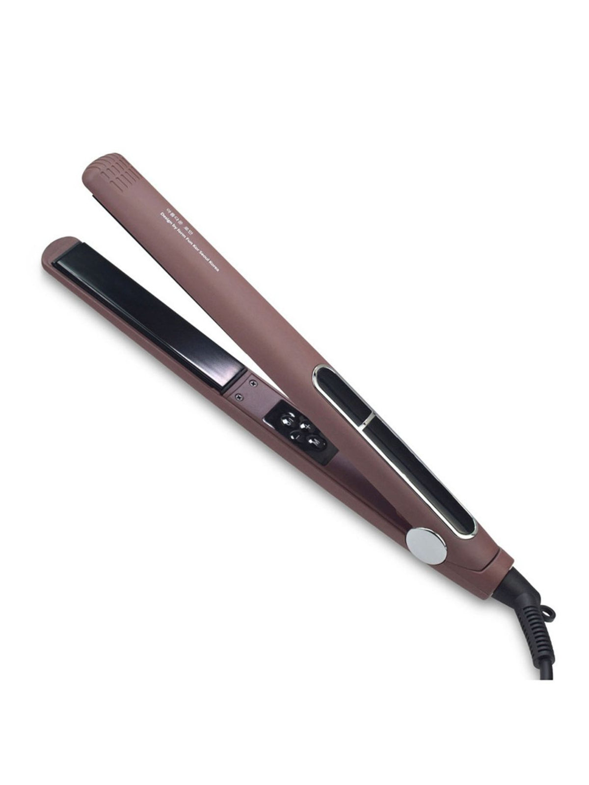 Plush Fashion Hub professional 2-in-1 hair straightener and curling iron with sleek design for versatile styling.