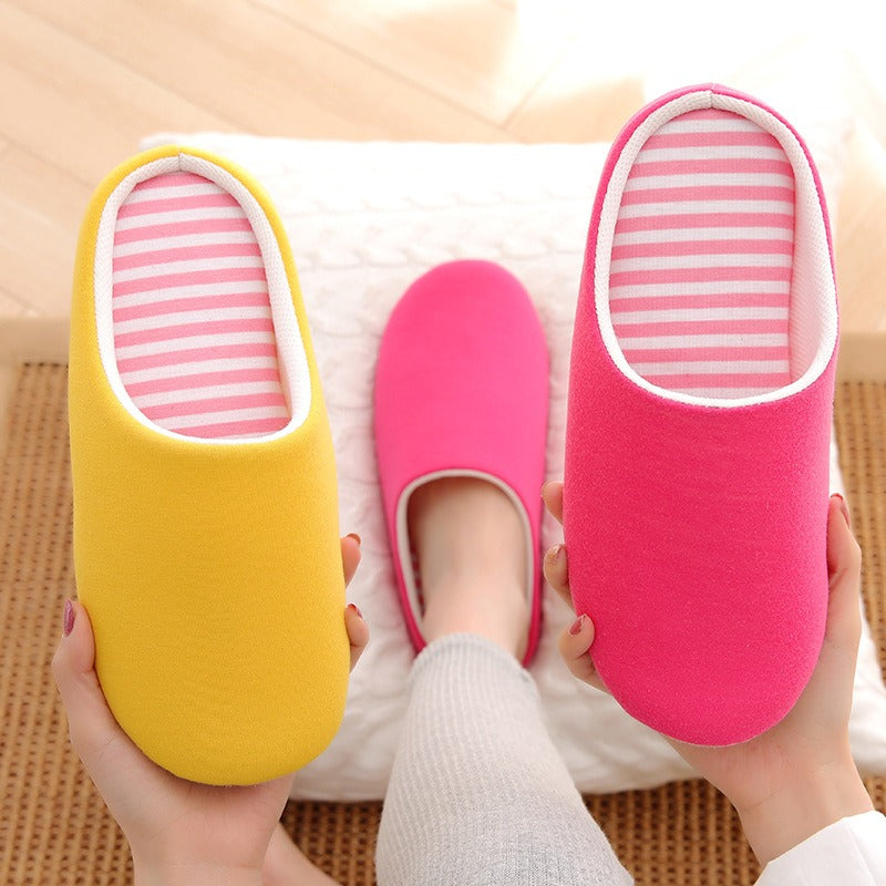 Soft cotton indoor slippers by Plush Fashion Hub featuring a minimalist design for comfortable home wear.