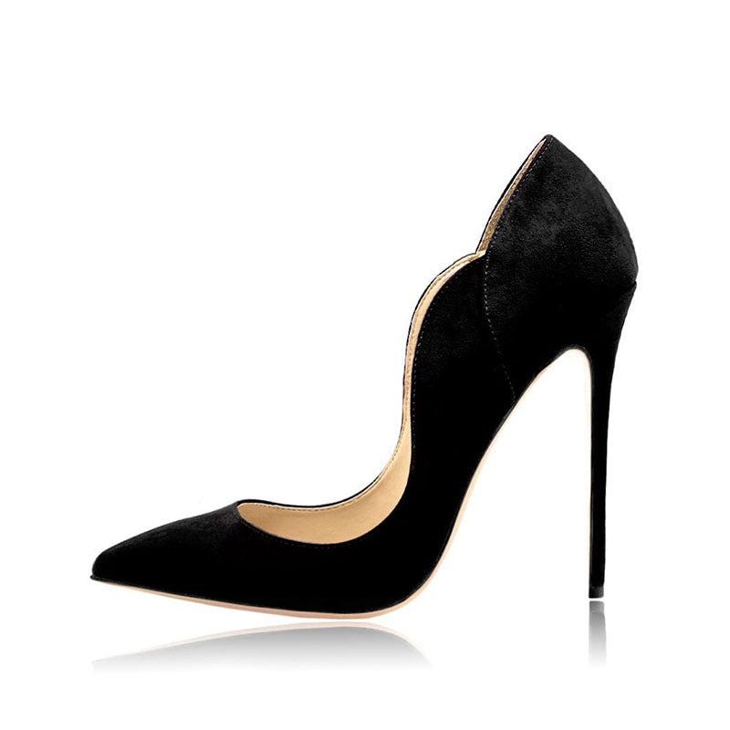 Color-block stiletto heels by eprolo featuring a sleek design with vibrant color accents and a pointed toe.