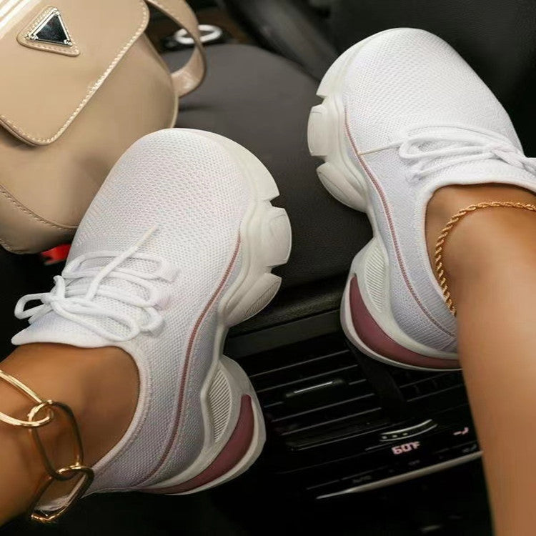 LadyShow.Store Flying Woven Mesh Sneakers with breathable design and sporty look, perfect for running and casual wear.
