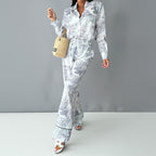Printed Tie-Up Shirt & Pants Set