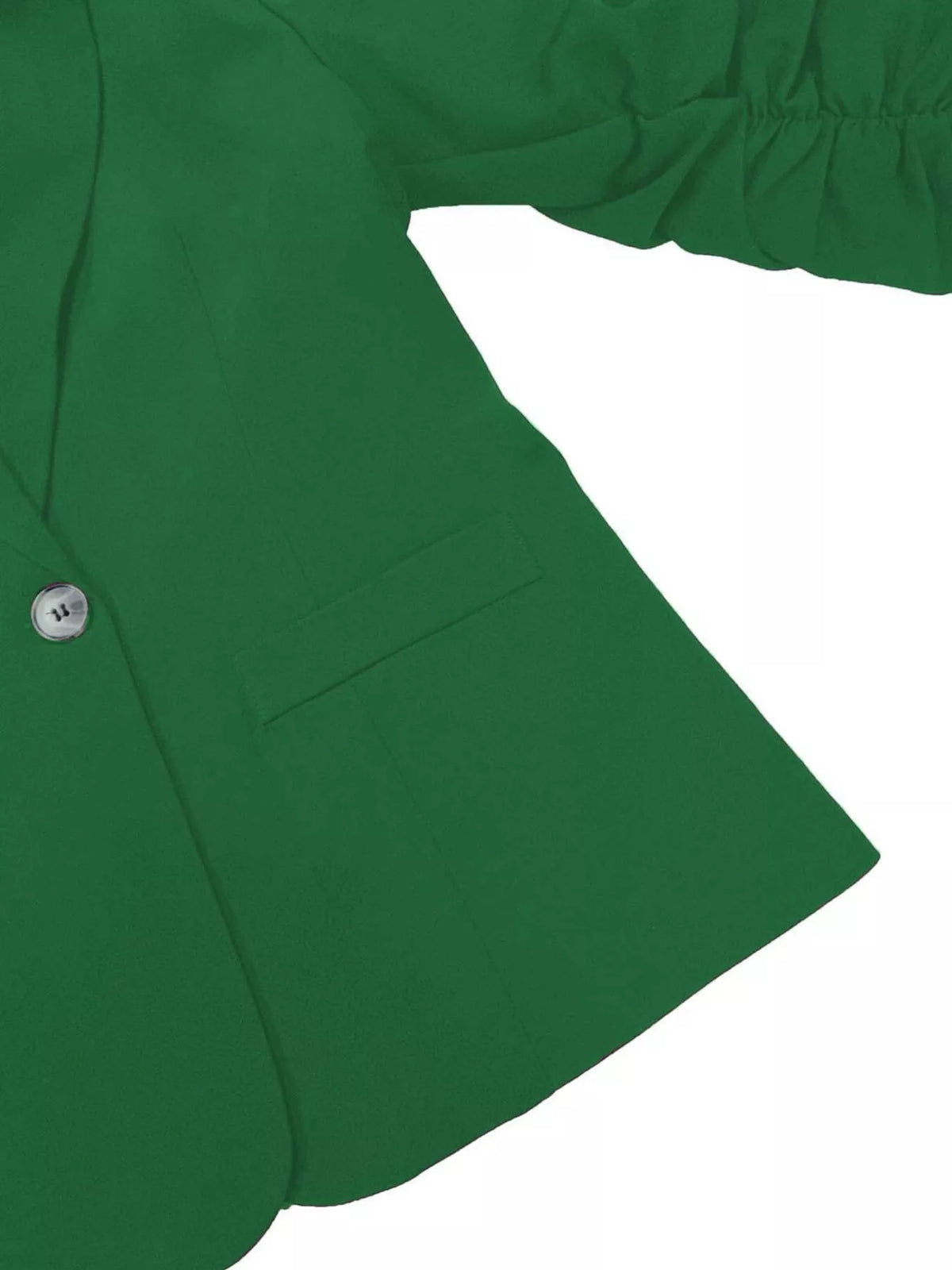 Plus size casual blazer with one button and lapel collar, Trendsi full size blazer in a versatile, stylish design.