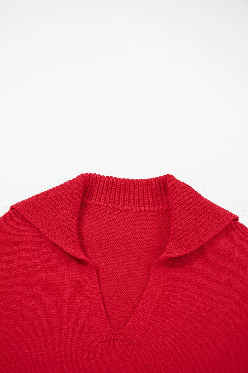 Womens ribbed hem long sleeve sweater by Trendsi, featuring a cozy fit and ribbed details on the hem and sleeves.
