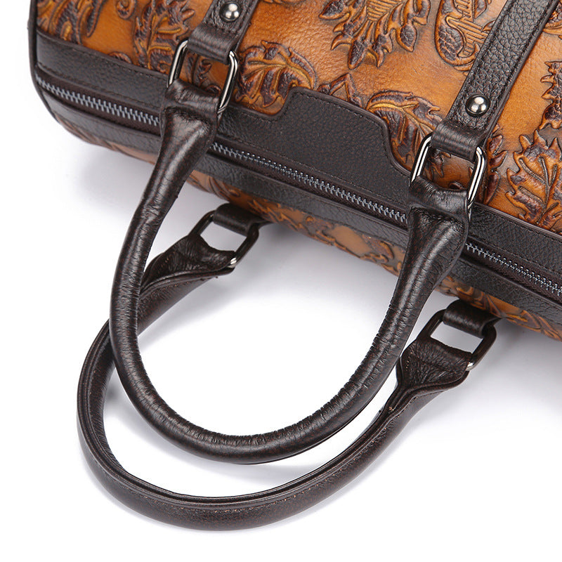 LadyShow.Store casual handbag with double handles, soft leather material, and spacious interior for everyday use.