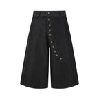 Western-Inspired Loose Wide-Leg Cropped Pants