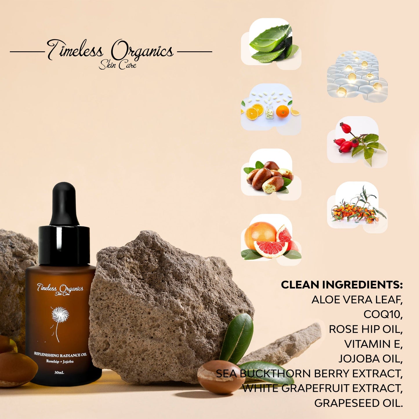 Replenishing Radiance Oil Timeless Organics Skin Care