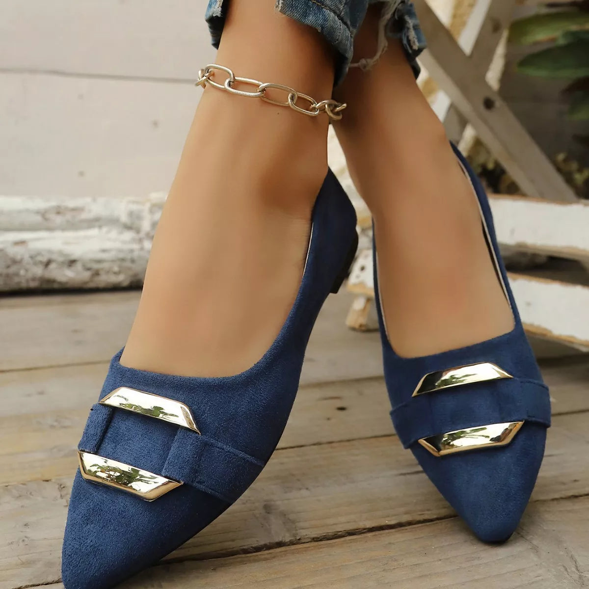 Plush Fashion Hub plush point toe flat slip-on sandals featuring a soft, comfortable design and stylish appearance.