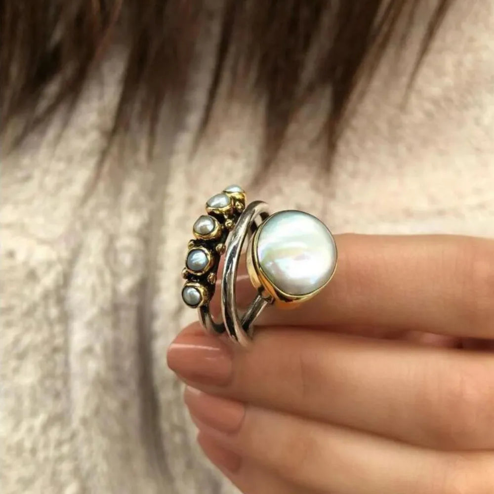 Three-layered alloy open ring from Plush Fashion Hub featuring a stylish and modern design.