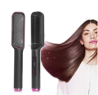 Profissional Hair Straightener  Electric Hot Comb Anti-scalding CeramiAchieve perfect hair in just 3 minutes with our Profissional Hair Straightener Brush. This all-in-one tool removes fuzziness and offers 16 adjustable heat settings fElectric Straightening combPlush Fashion ShopPlush Fashion ShopProfissional Hair Straightener Brush Electric Hot Comb Anti-scalding Ceramic Hair Curler Straightening Heating Combs Heated Hair