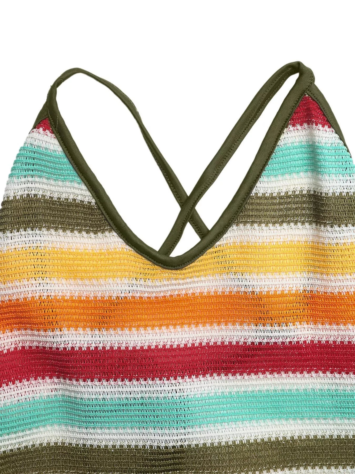 Striped bodycon knit midi dress by Plush Fashion Hub showcasing a fitted silhouette and stylish design in a close-up view.