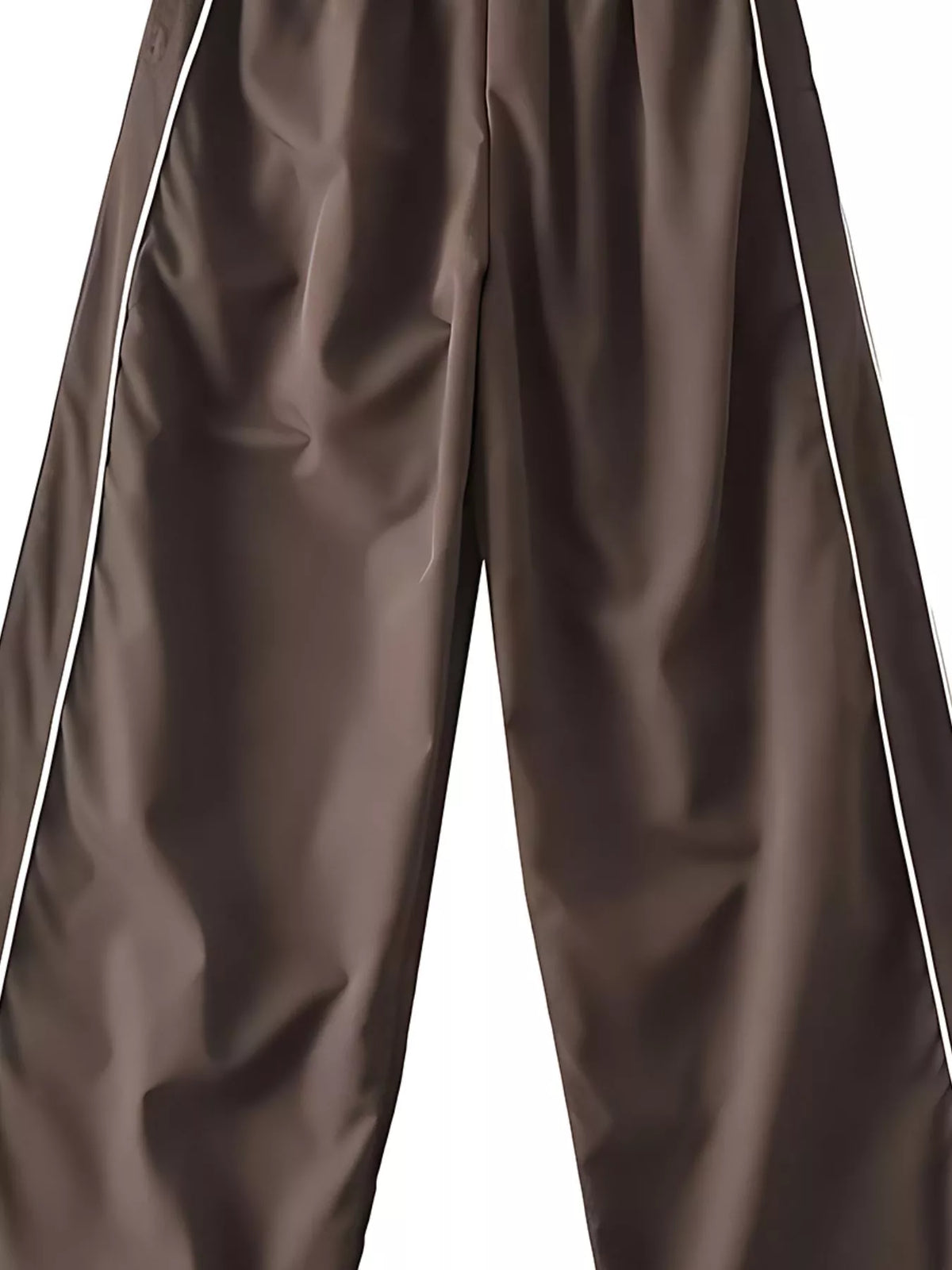 Women's lightweight high-rise wide-leg pants with elastic waist from Plush Fashion Hub, shown as a stylish dress in the image.