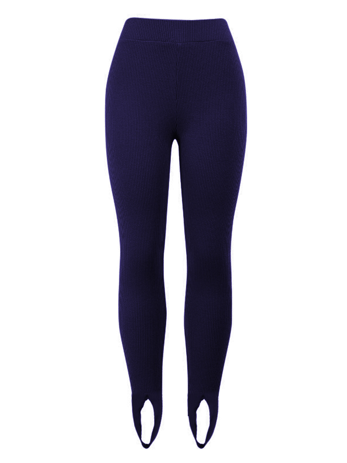Plush Fashion Hub ribbed mid-waist leggings in black, featuring a snug fit and textured fabric, perfect for casual wear.