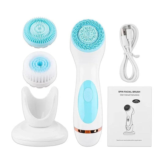 Professional title: "Advanced Ultrasonic Facial Cleansing Brush with MExperience the ultimate deep cleanse and facial massage with our Advanced Ultrasonic Facial Cleansing Brush. Featuring 3-in-1 Functionality, this versatile tool remoFacial cleanserPlush Fashions ShopPlush Fashion Shop