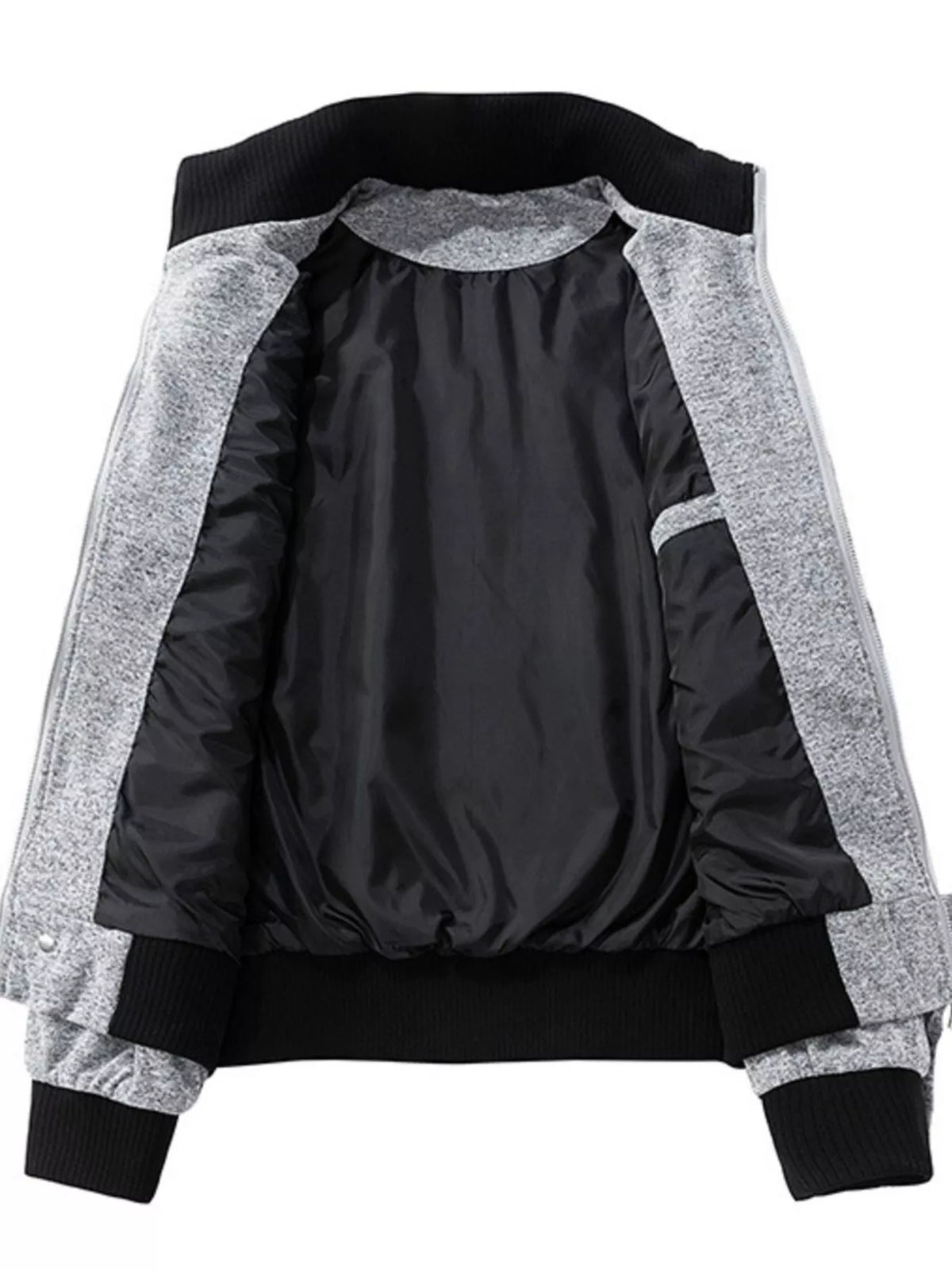 Men's plus size thick jacket and pants tracksuit set by Trendsi, featuring a cozy, casual athletic look with matching top and bottoms.