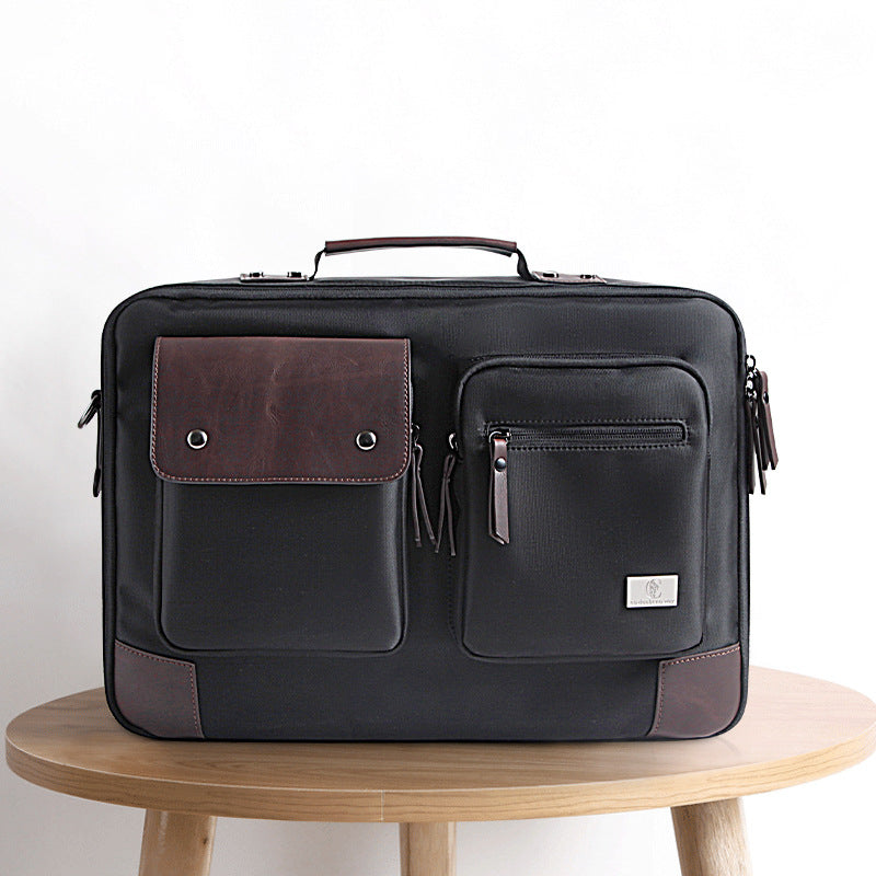 Pi-Mart laptop bag briefcase with shoulder strap, portable and padded for easy carrying and protection of laptops and essentials.