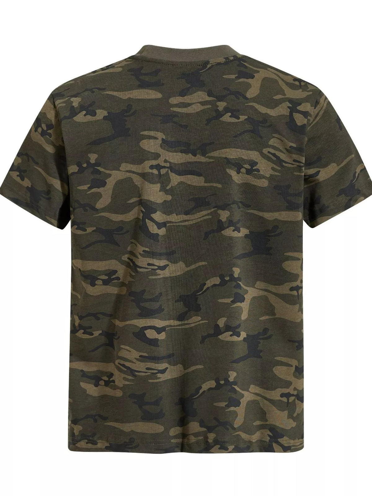 Men's camouflage print short sleeve T-shirt from Plush Fashion Hub, featuring a casual camouflage design and comfortable fit.