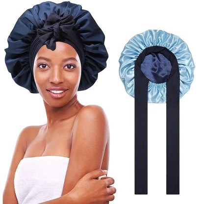 Women's Double Layered Silk Bonnet Hair Care Sleeping Hat with ElasticExperience ultimate hair protection and comfort while you sleep with the AWAYTR Double Layered Satin Night Caps for Women. Our satin sleep cap comes with a wide, sofhead scarfPlush Fashions ShopPlush Fashion Shop