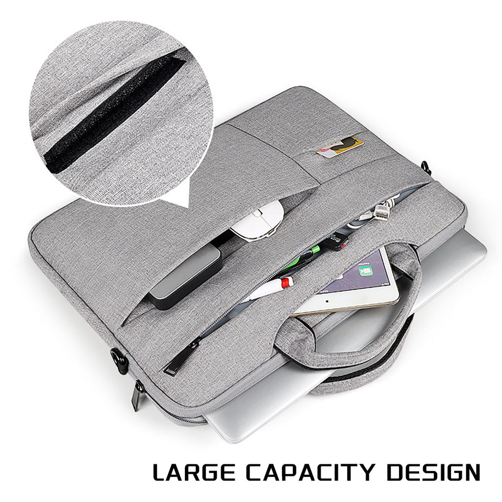 Pi-Mart laptop bag for 13-15.6 inch laptops with shoulder strap, carrying case, briefcase style, suitable for business, leisure, or school use.