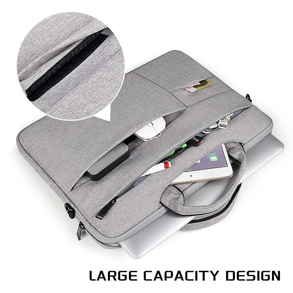 Pi-Mart laptop bag for 13-15.6 inch laptops with shoulder strap, carrying case, briefcase style, suitable for business, leisure, or school use.