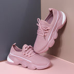 LadyShow.Store breathable flying woven mesh sneakers with lightweight design, ideal for running and casual wear.