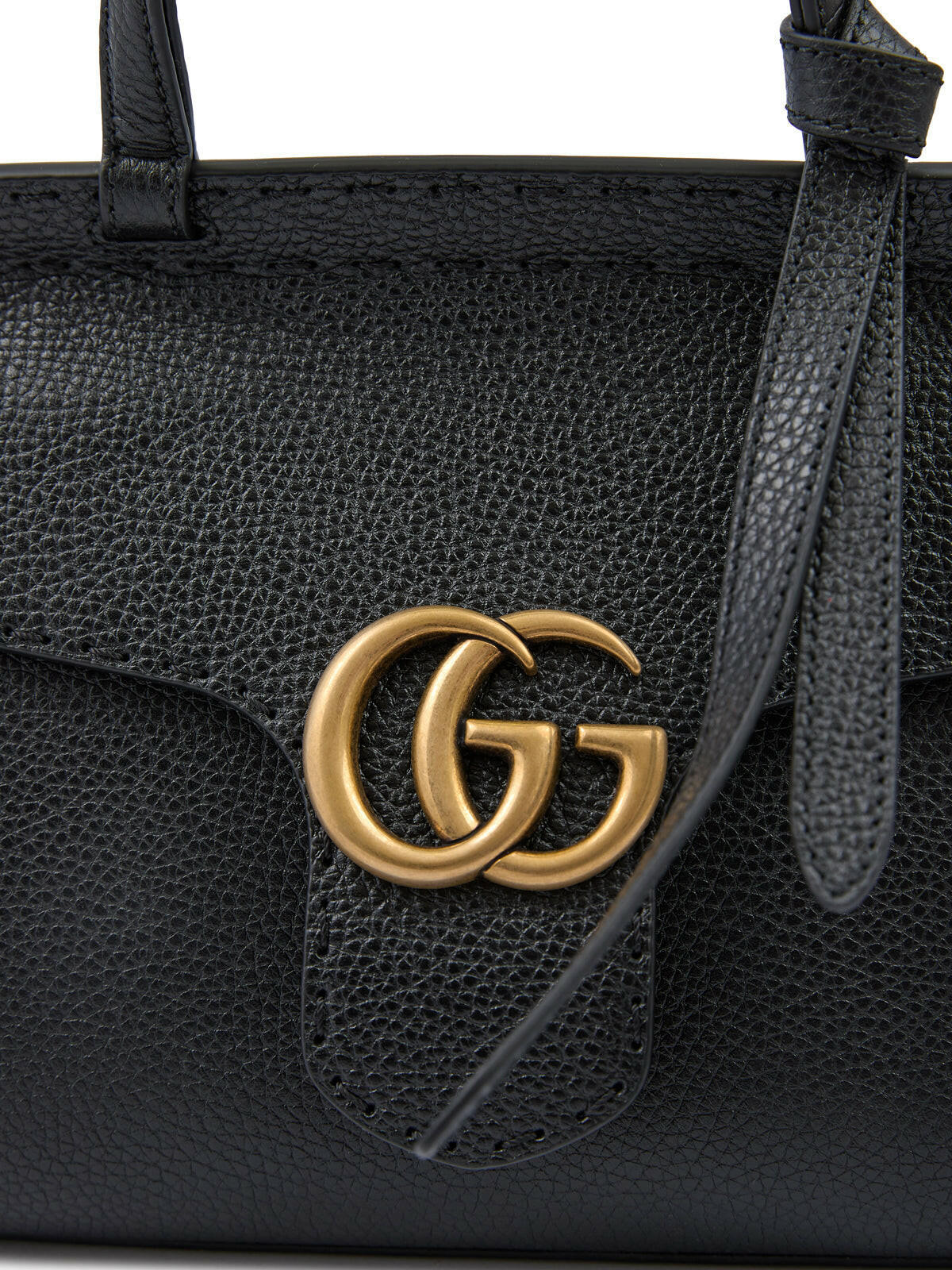 Gucci Black Leather GG Marmont Handbag MaraFormigone