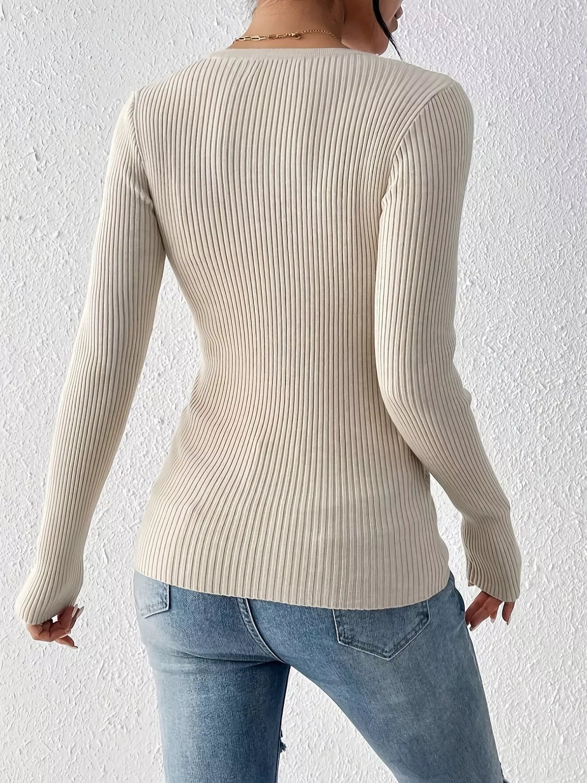 Simply Love ribbed knit button front top featuring a fitted design and textured knit fabric, perfect for casual or layered looks.
