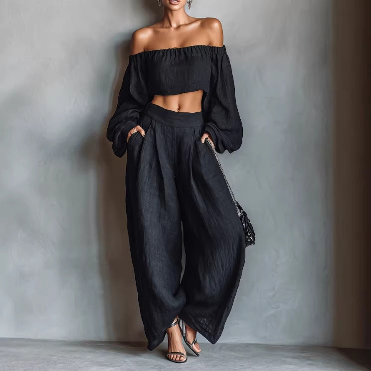 Relaxed Wide-Leg Trouser Set
