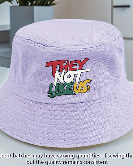 They Not Like Us" Printed Bucket Hat – - Plush Fashion Shop #