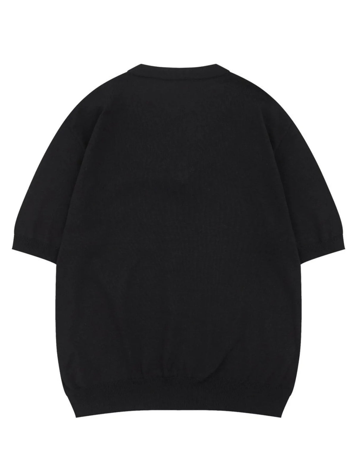 Men's classic short sleeve knit T-shirt by Trendsi, shown in a neutral color, fitted style, casual men's T-shirt for everyday wear.