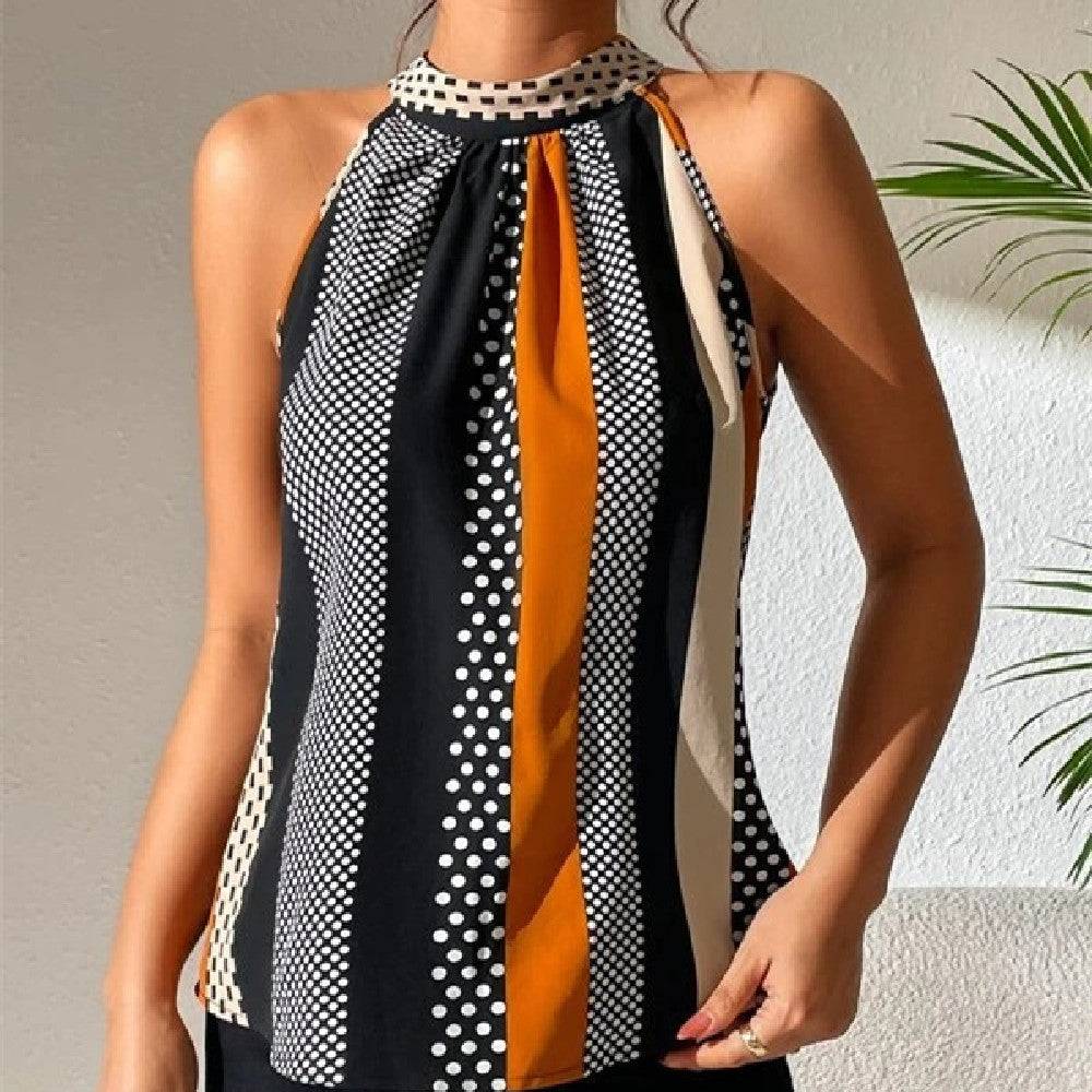 Women's Polka Dot Color Matching CamisoleEmbrace the vibrant urban style with our Women's Polka Dot Camisole! Made with soft, breathable Polyester, this camisole features a colorful geometric pattern and isCamisolePlush Fashions ShopPlush Fashion Shop