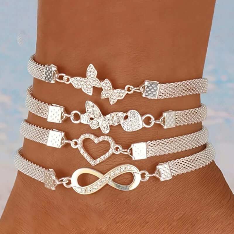 Infinite Diamond 8-word Anklet Creative Retro Alloy AnkletUnleash an endless sparkle with our Infinite Diamond 8-word Anklet! Crafted from high-quality alloy, this unisex anklet features a unique animal/Zodiac design, perfeAnkle BracletPlush Fashions ShopPlush Fashion Shop