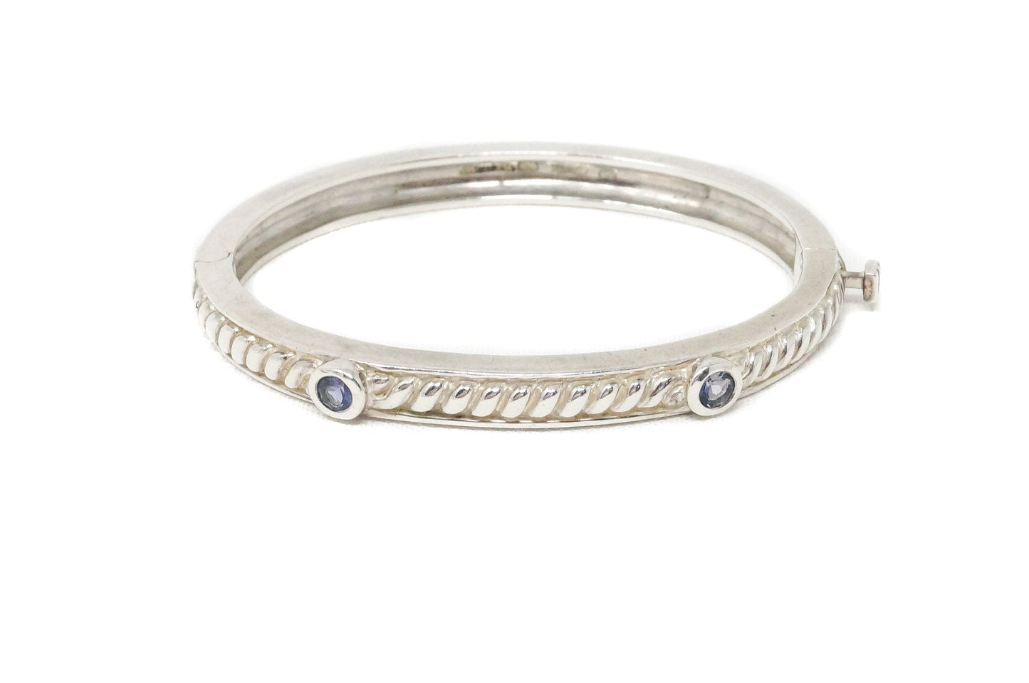 Vintage Designer Judith Ripka Amethyst Cable Sterling Silver Bracelet Working 925 Jewelry