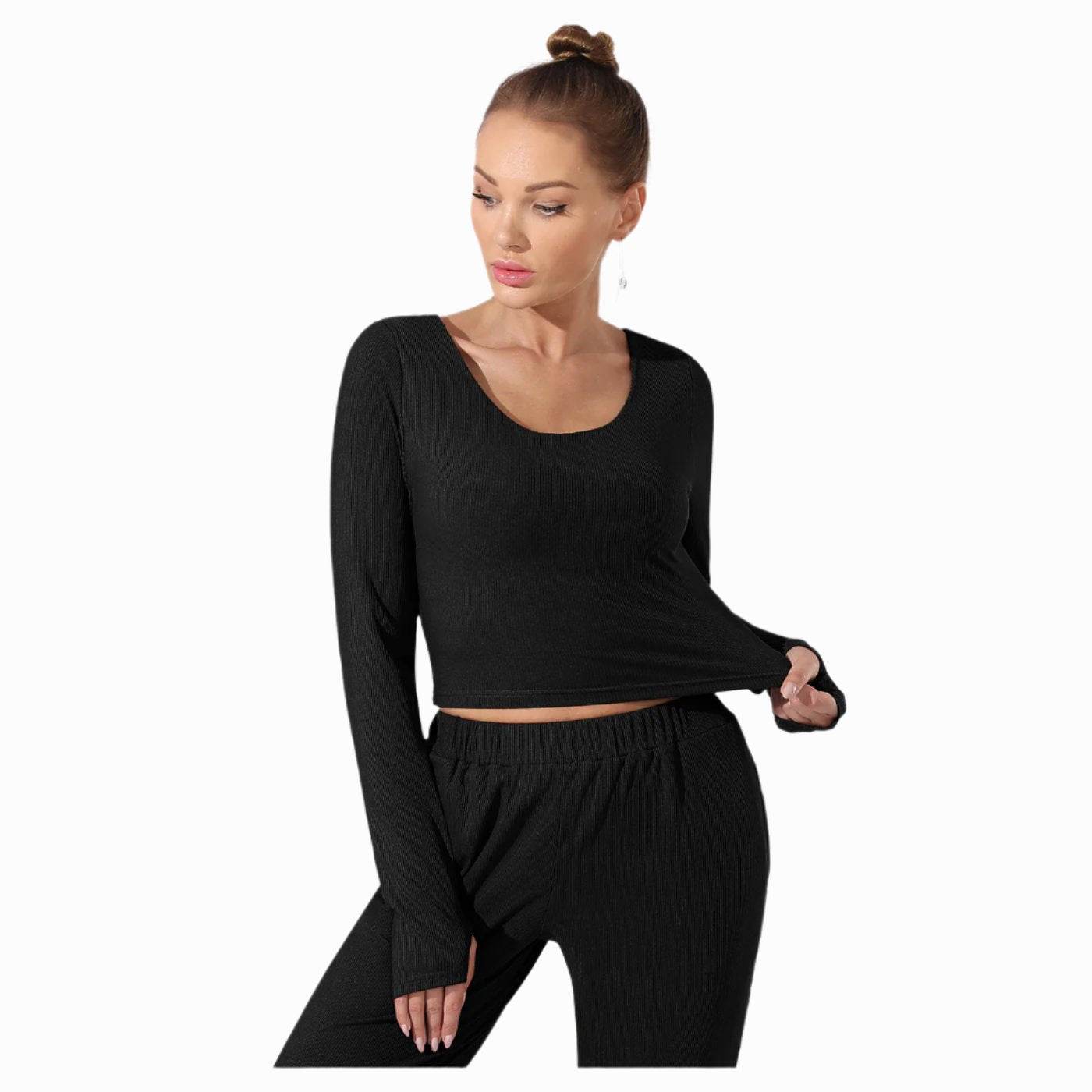 Women's Fashion Simple Solid Color BodysuitUpgrade your wardrobe with our Women's Fashion Simple Solid Color Bodysuit! Available in classic black or stylish coffee, this versatile bodysuit is perfect for any Yoga suitPlush Fashions ShopPlush Fashion Shop