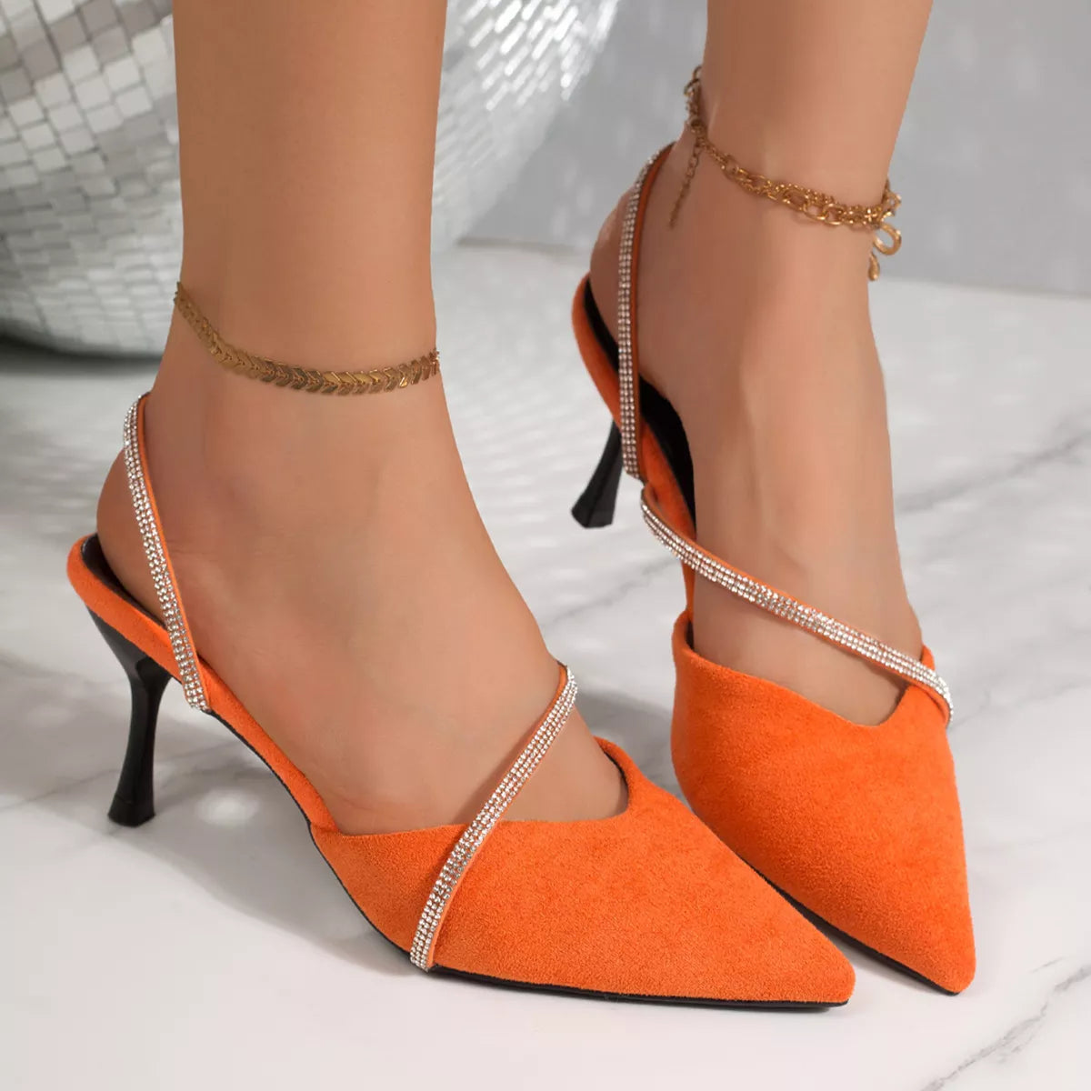 Plush Fashion Hub point toe kitten heels sandals with elegant design, featuring a sleek heel and stylish open-toe style.