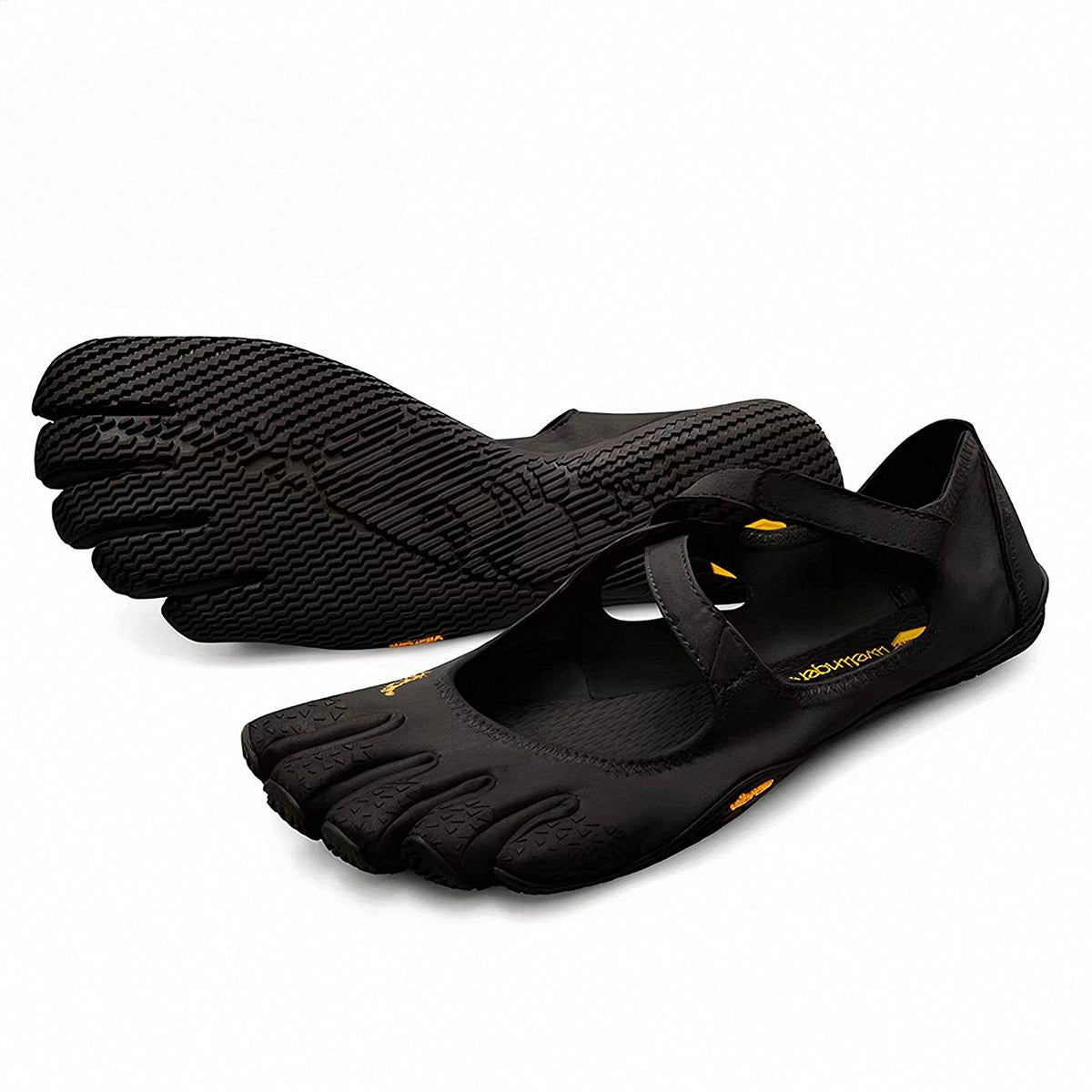 Women's Five Finger training shoes by Plush Fashion Hub, designed for yoga, Pilates, and outdoor sports, shown in black with individual toe slots.