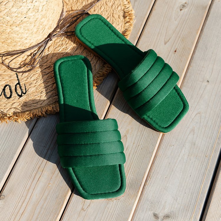 European and American summer fashion suede square head casual beach sandals by LadyShow.Store, featuring a stylish and comfortable design.