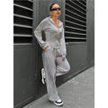 Relaxed Hooded Zip-Up & Wide-Leg Trouser Two-Piece Set