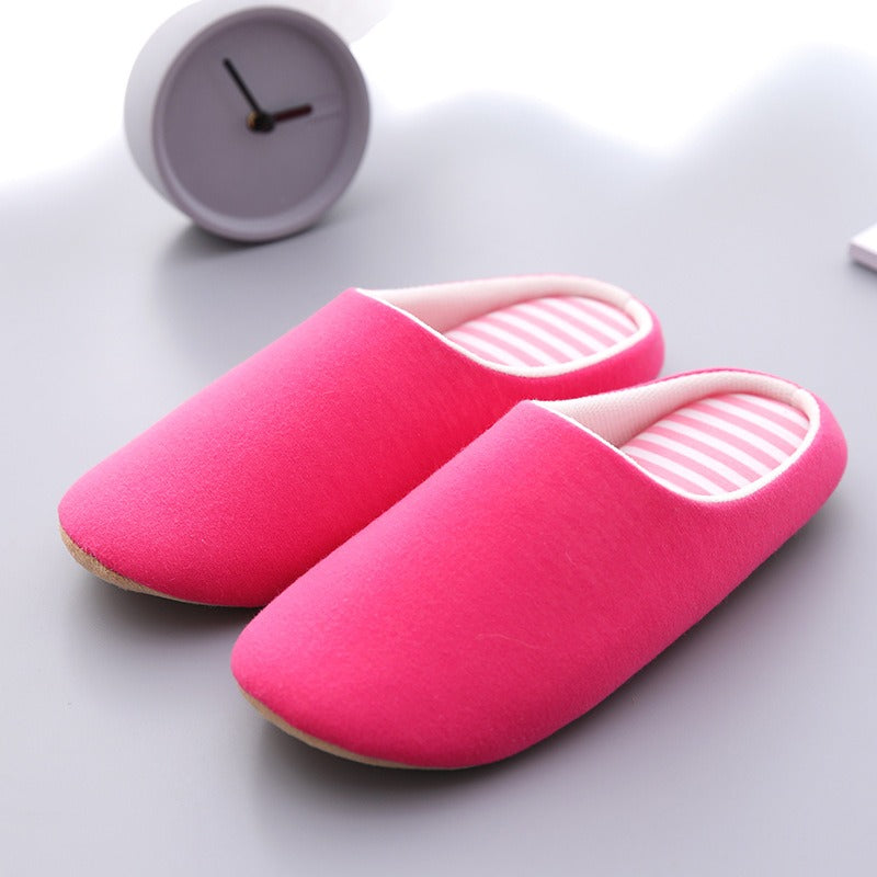 Soft cotton indoor slippers by Plush Fashion Hub featuring a minimalist design and comfortable fit.
