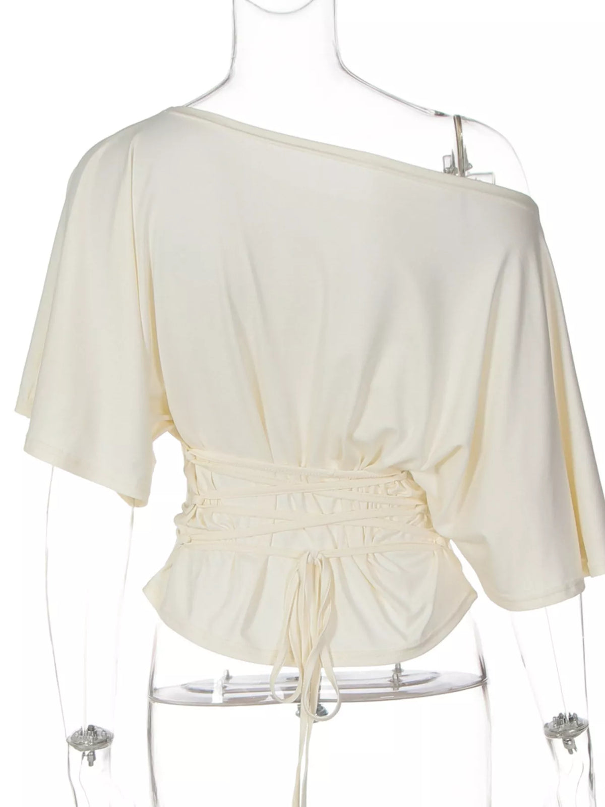 Plush Fashion Hub boat neck short sleeve t-shirt in soft fabric, casual tops for women with a stylish neckline and comfortable fit.